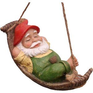 Garden Gnome Statues, Cute Decorations for Yard Hanging Outdoor, Tree Ornaments